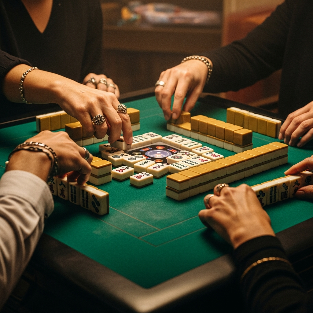 Mahjong gameplay in session